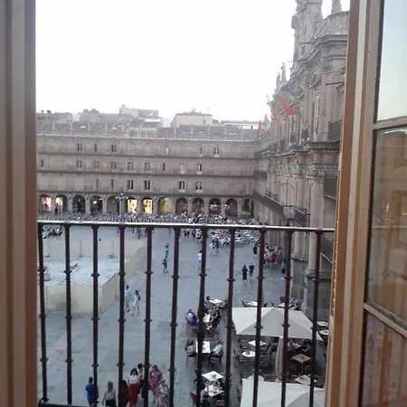 Amazing Views With Balconies Inside Of The Plaza Mayor Salamanca